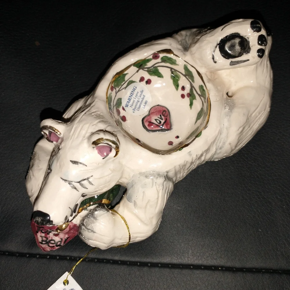 Blue Sky candle holder polar bear - Picture 3 of 6